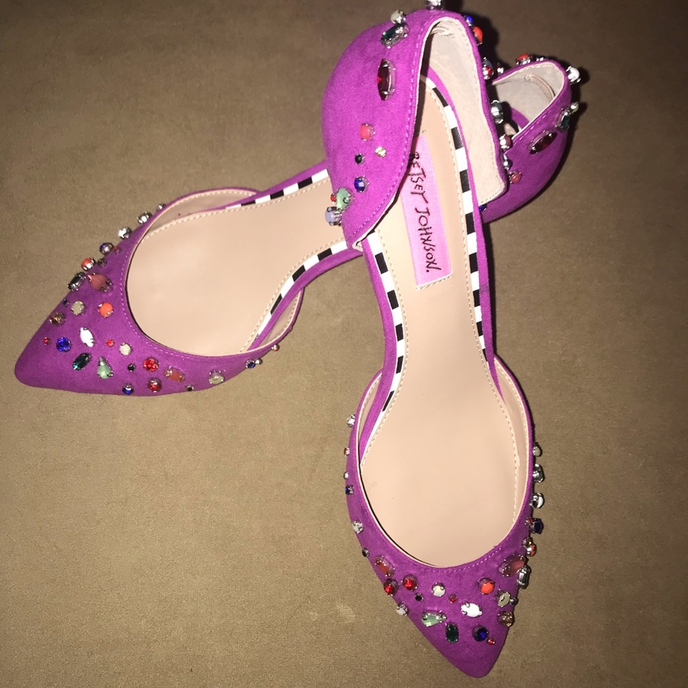 Betsey Johnson Embellished Heels Size 8